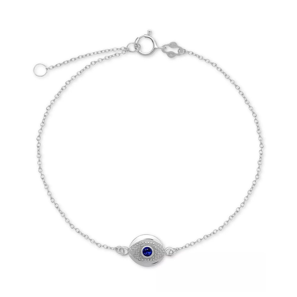 New GIANI BERNINI Blue Glass Evil Eye Ankle Bracelet